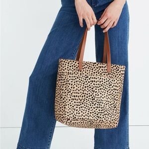 Madewell Transport Tote Calf hair animal print Bag